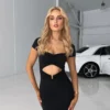 Chic Black Cutout Bodycon Dress