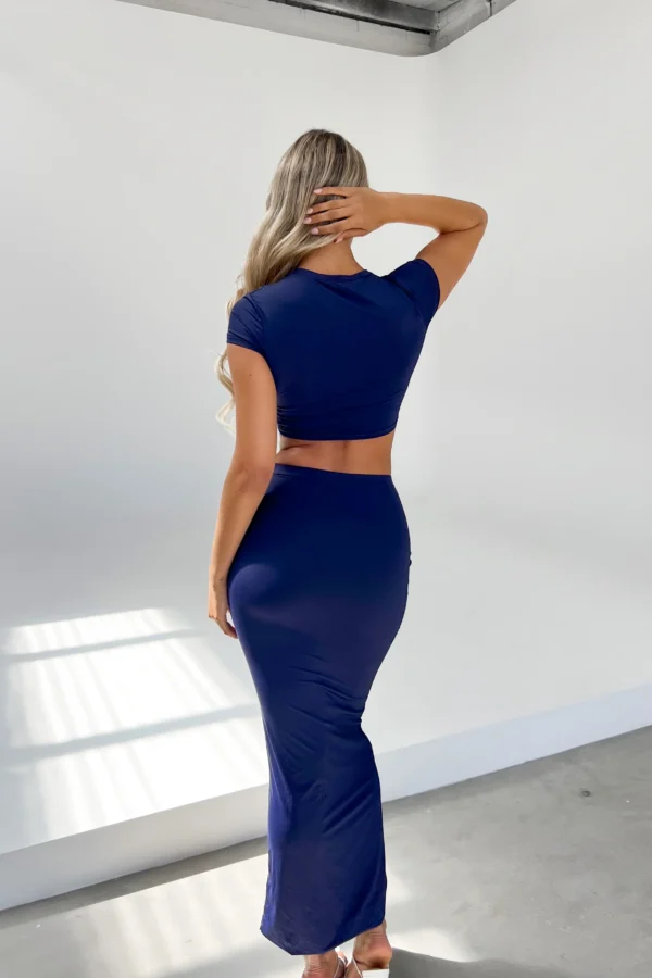 Elegant Navy Two-Piece Set