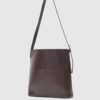 Elegant Brown Faux Leather Shoulder Bag