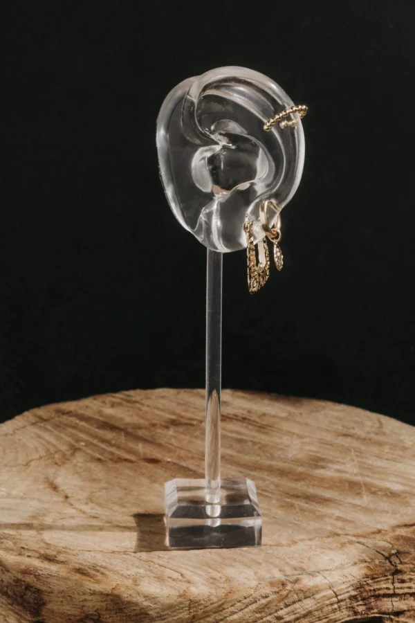 Elegant Bead Hoop Earrings