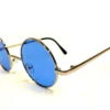 Classic Round Blue-Tinted Glasses