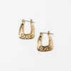 Golden-Hued Geometric Elegant Earrings