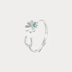 Charming Clover And Horseshoe Ring