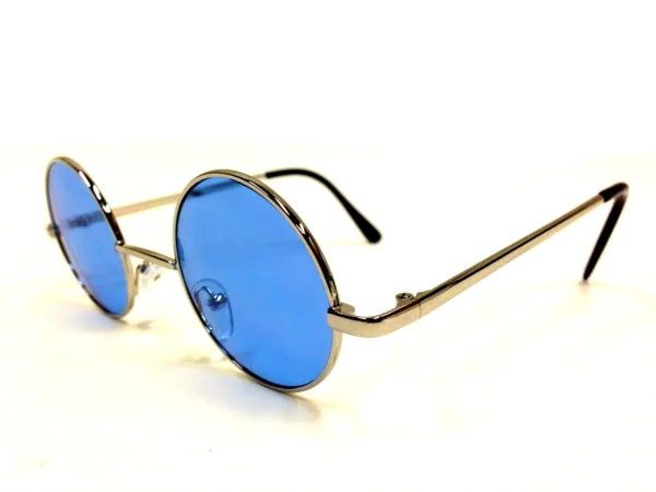 Classic Round Blue-Tinted Glasses