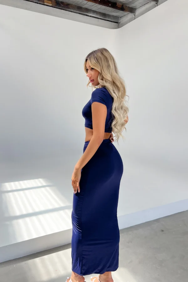 Elegant Navy Two-Piece Set