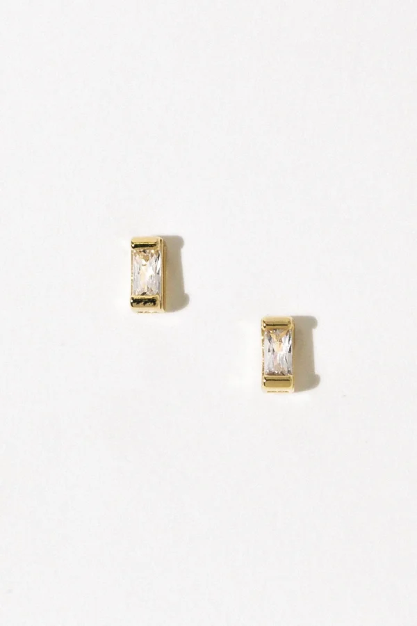Elegant Mini Rectangular Earrings