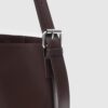 Elegant Brown Faux Leather Shoulder Bag