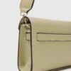 Elegant Beige Faux Leather Shoulder Bag