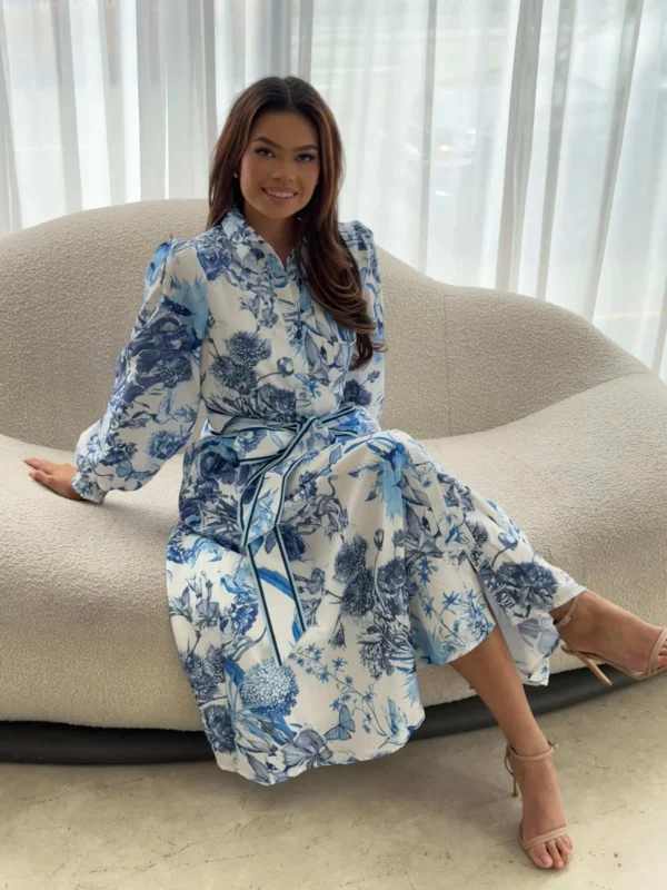 Elegant Floral Midi Dress