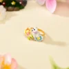Whimsical Floral And Animal Ring